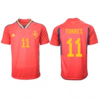 Camisa de Futebol Espanha Ferran Torres #11 Equipamento Principal Mundo 2022 Manga Curta